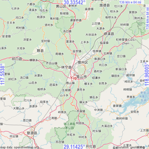 Yiqi on map