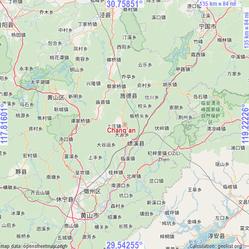 Chang’an on map