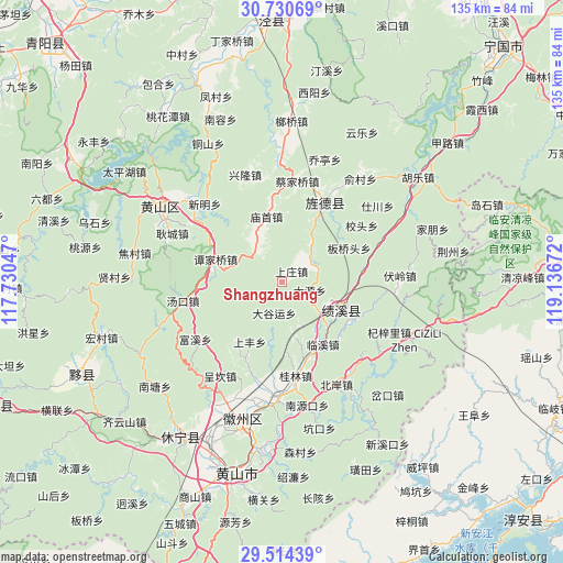 Shangzhuang on map