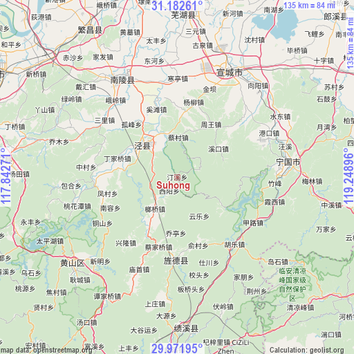 Suhong on map