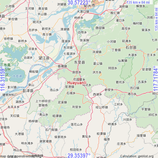 Huayuanli on map