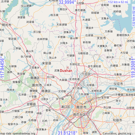 Dushan on map