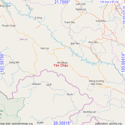 Yên Châu on map