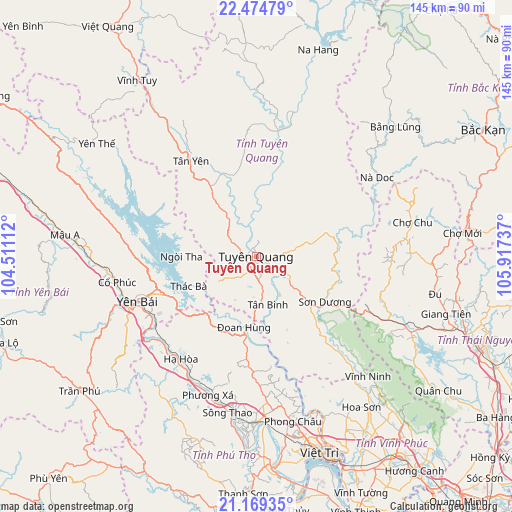Tuyên Quang on map