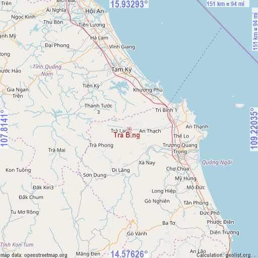 Trà Bồng on map