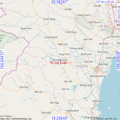 Thường Xuân on map