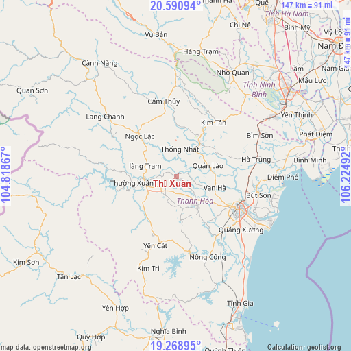 Thọ Xuân on map