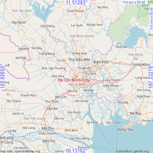 Ho Chi Minh City on map