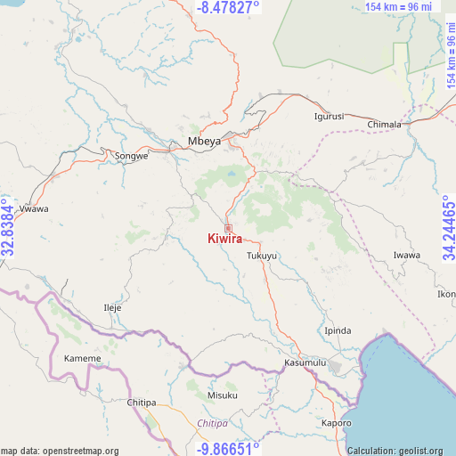 Kiwira on map