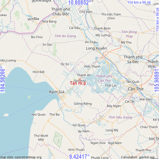 Tân Hiệp on map