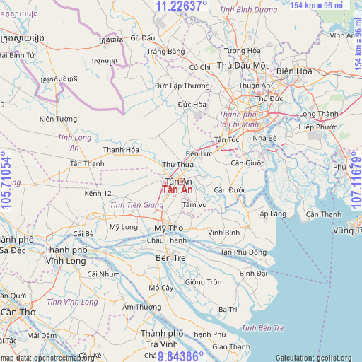 Tân An on map