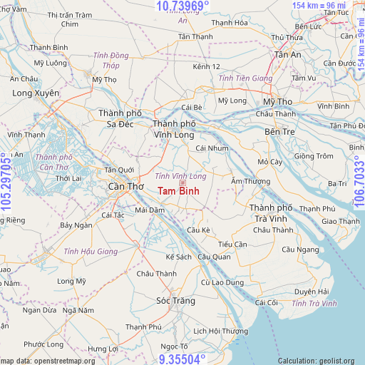 Tam Bình on map