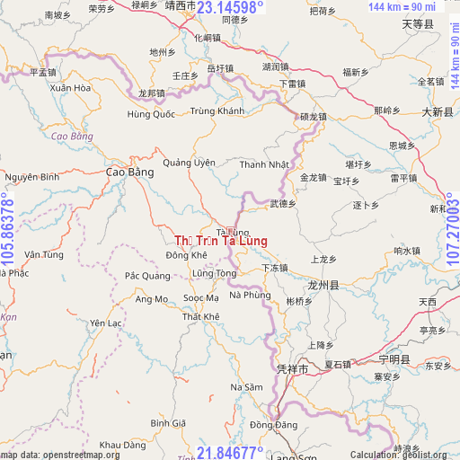 Thị Trấn Tà Lùng on map