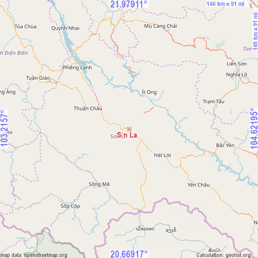 Sơn La on map