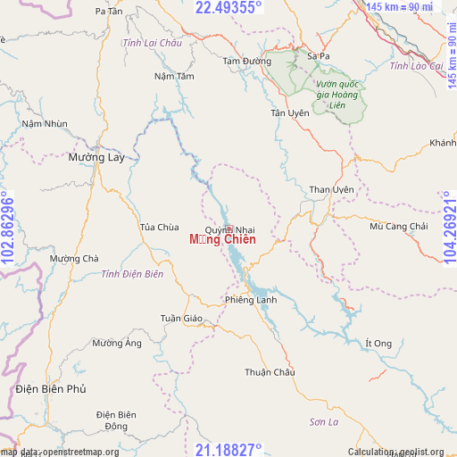 Mường Chiên on map