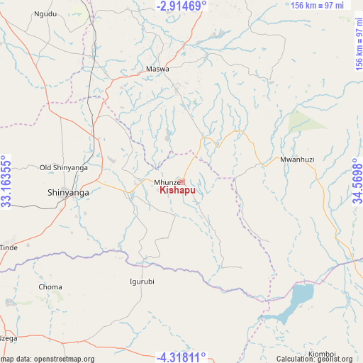Kishapu on map