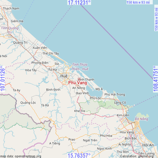 Phú Vang on map