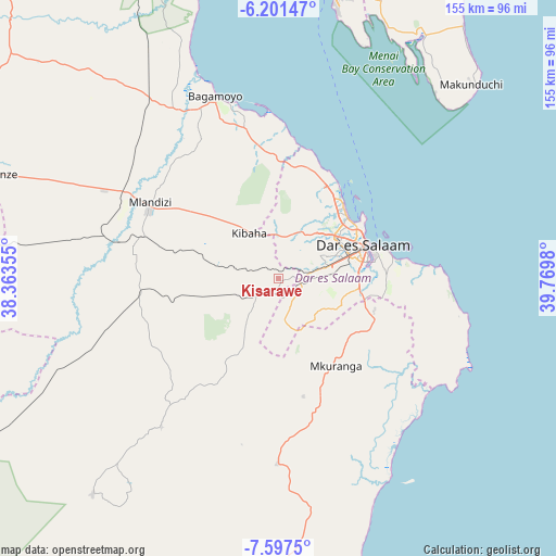 Kisarawe on map
