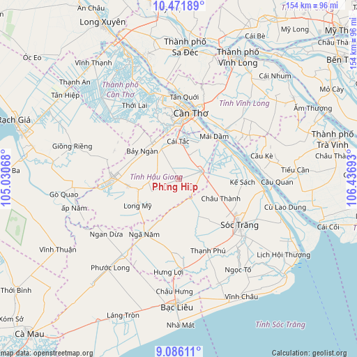 Phụng Hiệp on map