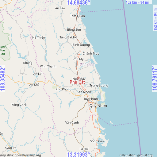 Phù Cát on map