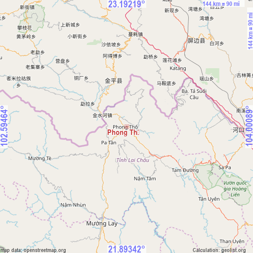 Phong Thổ on map