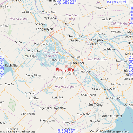 Phong Điền on map