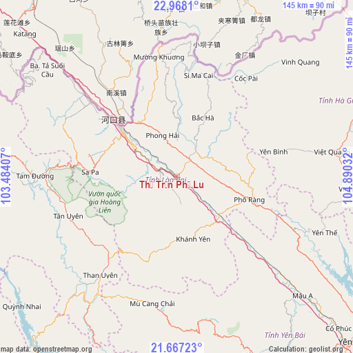 Thị Trấn Phố Lu on map