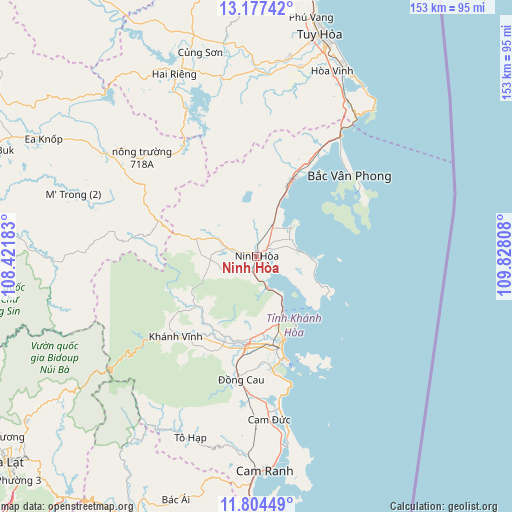 Ninh Hòa on map