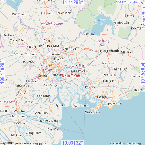 Nhơn Trạch on map