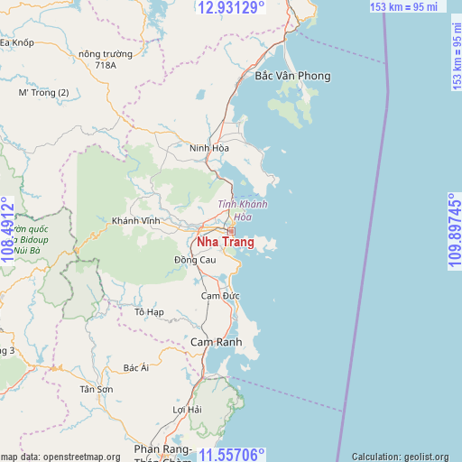 Nha Trang on map