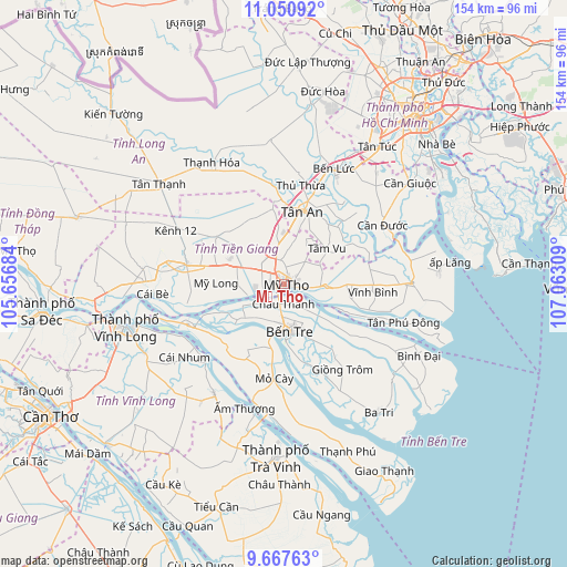 Mỹ Tho on map