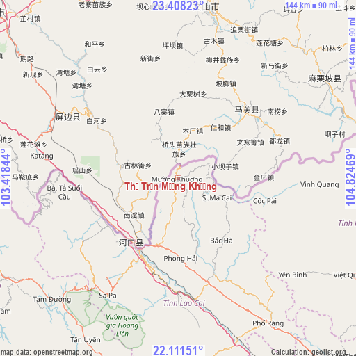 Thị Trấn Mường Khương on map