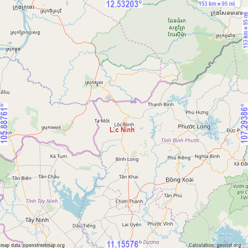 Lộc Ninh on map