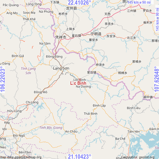 Lộc Bình on map