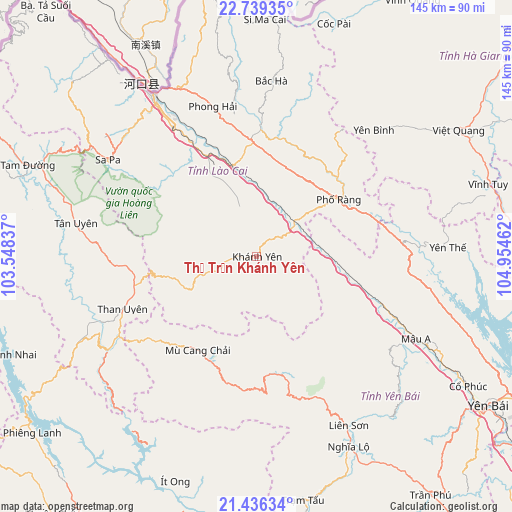 Thị Trấn Khánh Yên on map