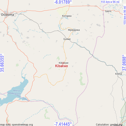 Kibakwe on map