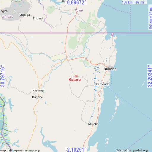 Katoro on map