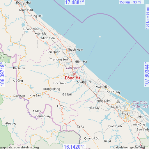 Ðông Hà on map