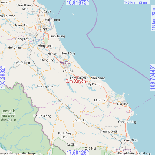 Cẩm Xuyên on map