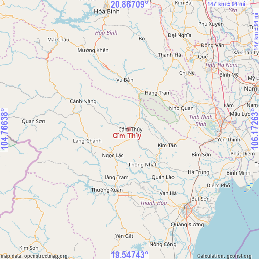 Cẩm Thủy on map