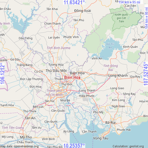 Biên Hòa on map