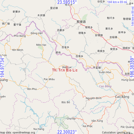 Thị Trấn Bảo Lạc on map