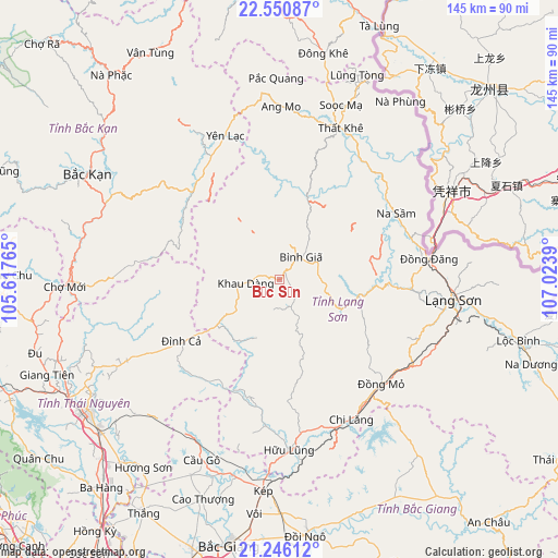 Bắc Sơn on map