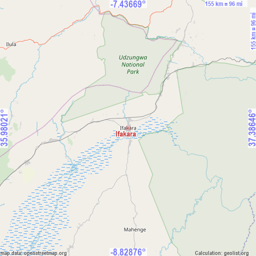 Ifakara on map