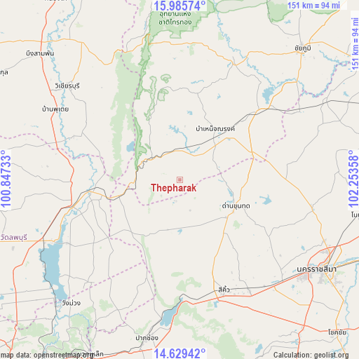 Thepharak on map