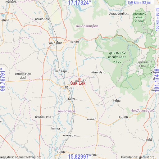 Sak Lek on map