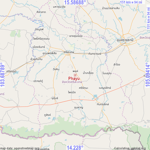 Phayu on map