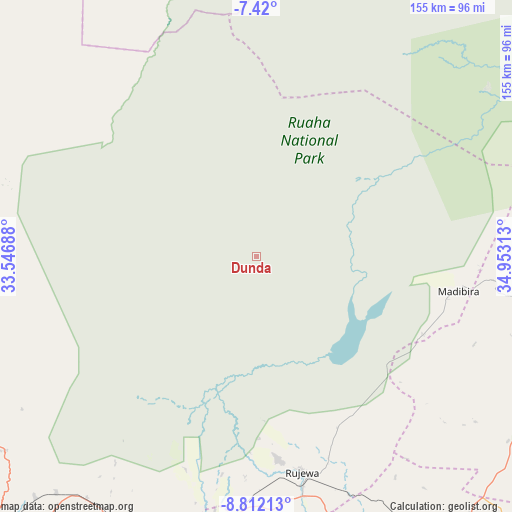 Dunda on map