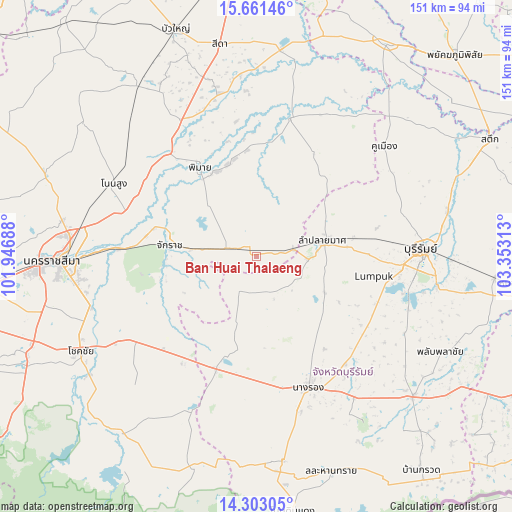 Ban Huai Thalaeng on map