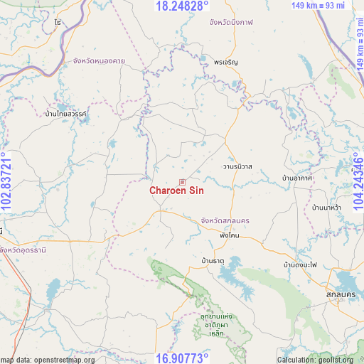 Charoen Sin on map